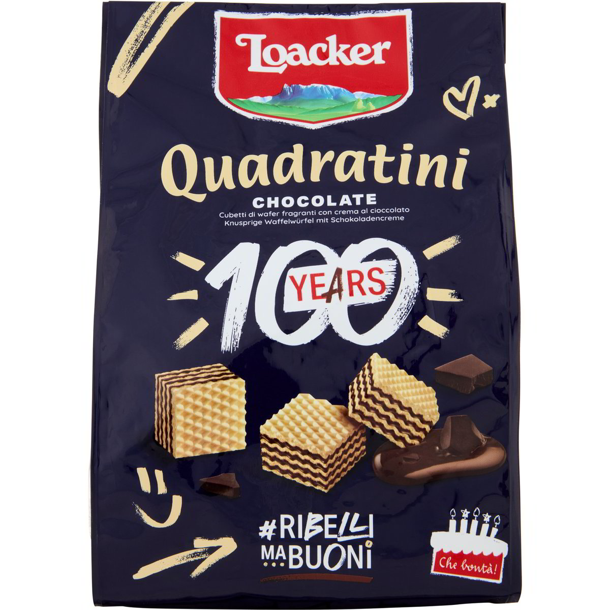 Loacker Wafer quadratini al cioccolato - 250 gr
